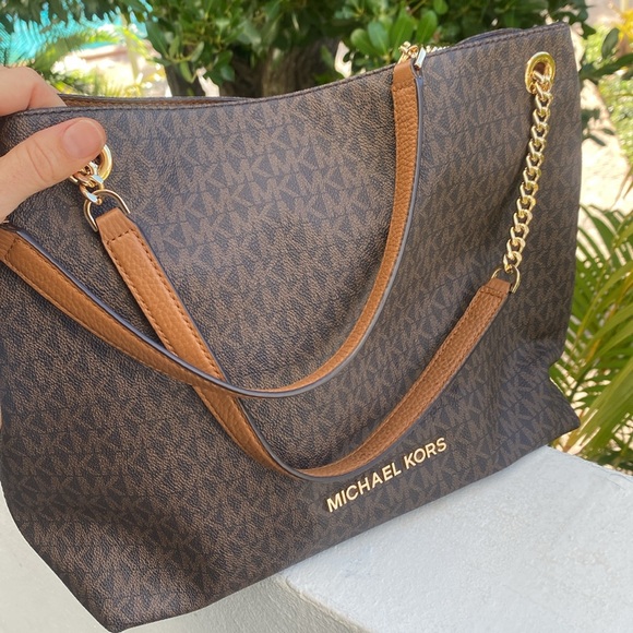 MICHAEL KORS SIGNATURE LOGO BROWN BAG - Picture 5 of 13